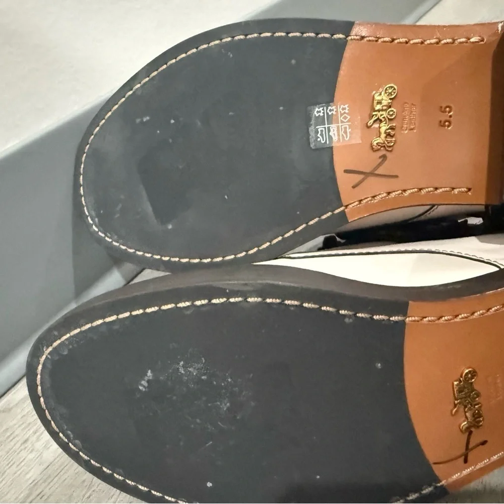 Coach Ankle Booties Chalk Oxblood Moto Cutout in White Leather - Picture 9 of 10